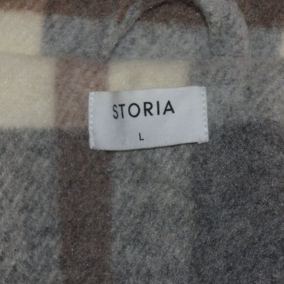 Storia Don’t Call Me Karen Oversized Shacket Shirt Jacket Women's L Heavyweight - Picture 3 of 7